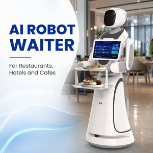 หุ่นยนต์เสิร์ฟอาหารอัตโนมัติพร้อมระบบสั่งงานด้วยเสียง AI  พร้อม LiDAR และถาดคู่ - Product Image 2