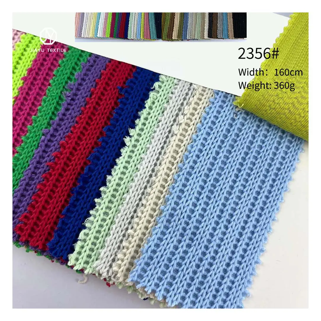 Stock de tissu tricoté rouleau textiles 360g 88% polyester 12% viscose épais aiguille cardigan/pull tissu