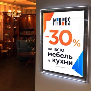 Outdoor Indoor Advertising Super Slim Light <b>Box</b> Menu Board Magnetic <b>Frame</b> Poster Led Light <b>Box</b> - Product Image 4
