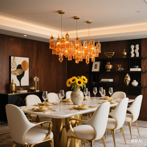 Bộ bàn ăn đá cẩm thạch trắng sang trọng phong cách châu Âu hoàng gia Pháp hiện đại, thiết kế có thể điều chỉnh, phù hợp cho biệt thự và căn hộ. - Product Image 3