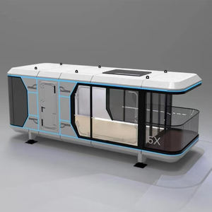 Casa contenedor de cabina prefabricada de rendimiento barato, cabina portátil, cápsula prefabricada de acero, pequeña casa de cápsula espacial Modular móvil - Product Image 1