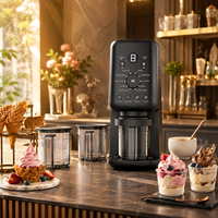 Machine à glaces automatique à écran tactile de qualité supérieure, compacte, pour la maison, pour faire des sorbets, des yaourts glacés et des gelatos, pour la cuisine à domicile