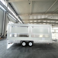 Trailer Makanan Burger Komersial 18ft Dilengkapi Penuh Standar Australia, Truk Makanan Murah untuk Jajanan, Hotdog, dan Es