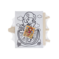 8 Design Enfants Toile Peinture Ensemble Mini Table Chevalet Peinture Toile Ensemble Avec Peinture Pour Enfants Dessin