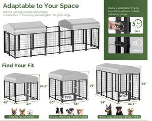 Penjualan Terbaik kandang anjing luar ruangan baja profesional kandang anjing dalam ruangan besar dengan mangkuk komersial Boarding untuk penggunaan di rumah - Product Image 6