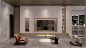 Mobile TV Moderno Personalizzato per Soggiorni di Ville e Appartamenti |   Supporto per Progetti di Interiorizzazione Completa della Casa - Product Image 2