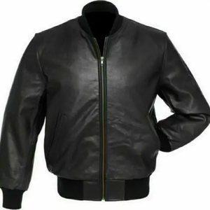 Chaqueta de cuero genuino pesado Premium para hombre Logotipo personalizado Estilo formal - Product Image 4