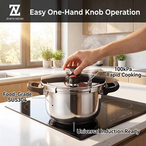 Casserole à pression en acier inoxydable ZHEN NENG 304, 6L 8L, ustensiles de cuisine en acier inoxydable de haute qualité, pot pour la cuisine à domicile - Product Image 2