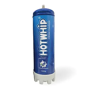 Популярный газовый баллон Hotwhip 1320 г с большим резервуаром 99.9% л, кремовое зарядное устройство 1364 г