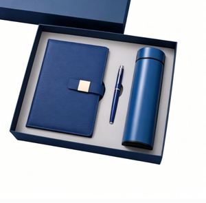 Set de Papelería con Botella de Agua Aislada y Cuaderno de Cuero PU A5 con Bolígrafo, Personalizado con Logotipo, Regalo para Profesores - Product Image 1