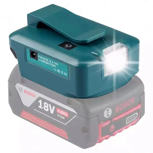 Bộ Chuyển Đổi Pin Mới Cho Pin Boschs 18V Bộ Sạc USB Với Bộ Sạc Type C Đèn LED Làm Việc