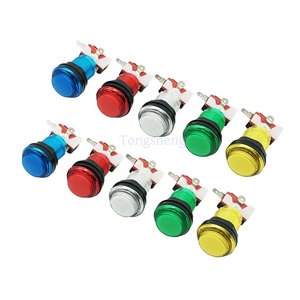 Factory Price 32mm Illuminated White Round <strong>Push</strong> <strong>Button</strong> with LED Light Arcade <strong>Game</strong> <strong>Machine</strong> Plastic <strong>Button</strong> - Product Image 1