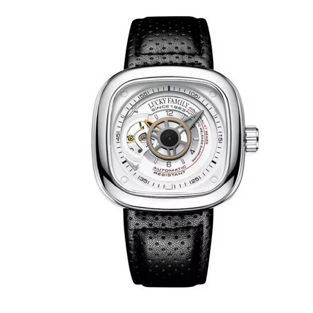mesh rectangular wrist watch for men