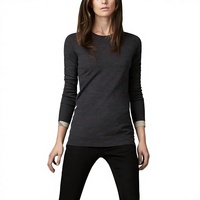 Suéter de Invierno de Alta Calidad para Mujer, 100% Algodón, Bordado, Diseño Personalizado, Logotipo Frontal, Estilo Casual, 300 GSM, Exportación