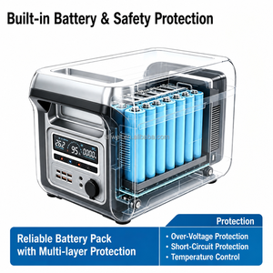 Station d'alimentation portable 600W 5KW avec batterie LiFePO4, générateur solaire, alimentation de secours pour voiture et courant alternatif, avec roues - Product Image 5