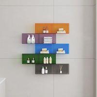 Étagère de rangement multicouche en acrylique pliable pour la maison, meuble de sol de salle de bain pour l'organisation de la vaisselle à usage domestique