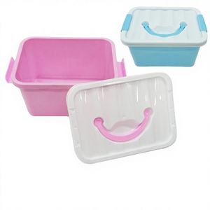 Boîte de conservation alimentaire élégante en plastique rose moulé par injection, couvercle, capacité de 1400 ml, design empilable et portable pour la cuisine et les voyages - Product Image 1