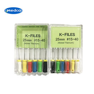 เมดโก้ เค-ไฟล์ส 25 มม. # ชุดเครื่องมือทำรากฟันเทียมแบบแมนนวล 15-40 ชิ้น ทำจากนิกเกิลไทเทเนียม สำหรับผู้ใหญ่ - Product Image 1