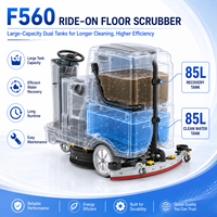 GAOGE F560 Autolaveuse autoportée commerciale nouvelle génération, alimentée par batterie, réservoirs de 85 L, pour centres commerciaux, hôtels, écoles