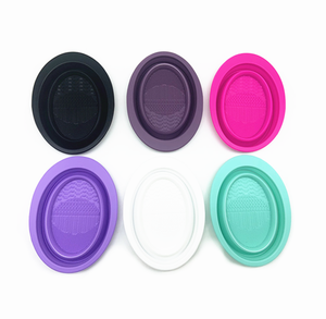 <span class=keywords><strong>2022</strong></span> nouveau bol de nettoyage de brosse de maquillage pliable, tapis de nettoyage de brosse de maquillage, nettoyeur de brosse en Silicone - Product Image 6