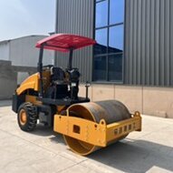 Rouleau à tambour simple industriel de 4 tonnes - Compacteur vibratoire haute puissance pour chantiers de construction