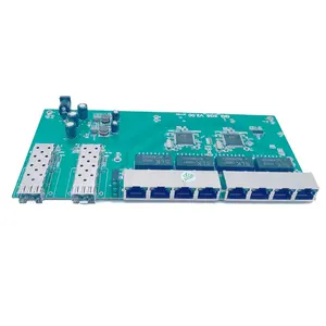 Bộ Chuyển Đổi Quang Học Ethernet 1000G FTTH 1310nm/1550nm PCBA Board G 1.25 M PCB Gigabit Fiber Chuyển Đổi Phương Tiện Truyền Thông 2 Cổng Sfp 8 Cổng RJ45 UTP