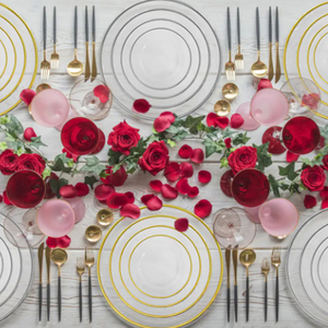 Assiettes et plats décoratifs en verre argenté, nouveau style, vente en gros pour mariages - Product Image 1