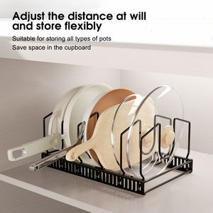 Support de rangement de cuisine en métal à 6 fils avec 5 niveaux pour l'organisation de la vaisselle. - Product Image 2