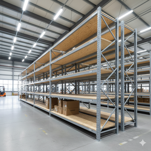 Estantería Industrial de Largo Alcance de 5 Niveles Ajustables con Diseño sin Pernos, Alta Capacidad de Carga de 300KG/500KG por Nivel - Product Image 2