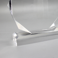 Trophée personnalisé en acrylique, style cristal transparent, plaque de trophée en acrylique facetté pour la reconnaissance d'entreprise
