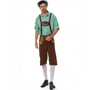 Costume da Oktoberfest per Adulti, Abbigliamento Tradizionale Bavarese per Festival della Birra, Stile Lederhosen per Carnevale e Halloween - Product Image 3