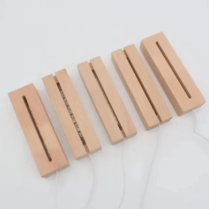 Tricolor gỗ 3D <span class=keywords><strong>LED</strong></span> Đèn cơ sở gỗ <span class=keywords><strong>LED</strong></span> ánh sáng ban đêm cơ sở cho 3D ảo ảnh ánh sáng ban đêm cơ sở bằng gỗ với ánh sáng <span class=keywords><strong>LED</strong></span> và Acrylic - Product Image 5