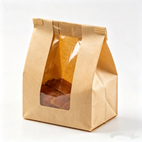 Sachets d'emballage alimentaire personnalisés à fenêtre et fermeture éclair pour pain, biscuits, snacks, produits de boulangerie - Vente en gros