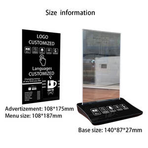 Sistem panggilan Restoran Artom nirkabel dengan tombol sentuh dan pemegang <span class=keywords><strong>menu</strong></span> - Product Image 6