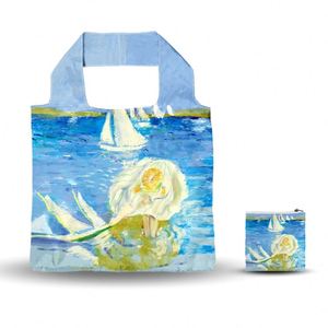 Sac fourre-tout promotionnel long, personnalisé avec logo imprimé, écologique, portable, réutilisable, moyen, imperméable et pliable, à porter à l'épaule - Product Image 2