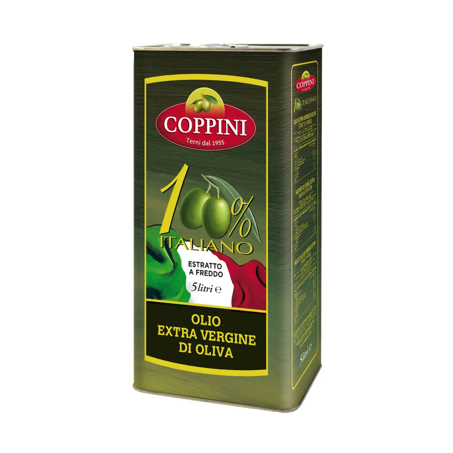 High-Quality Coppini Extravirgin Olive Oil - Italian Crafted 5L Tin - Essence Of Italian Cuisine Captured