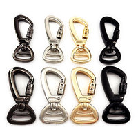 Vente en gros de fermoirs pivotants en métal de luxe imperméables noirs pour chiens, avec verrouillage, 16 mm, 20 mm, 25 mm, pour sacs et sacs à main
