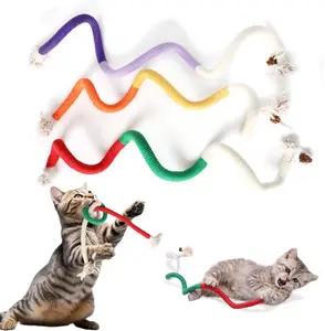 โรงงานขายส่ง Interactive Cat Chew ของเล่นเชือกแมวของเล่น Silvervine ผลไม้บดฟันแมวกัดเชือกของเล่น