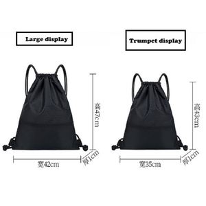 กระเป๋าออกกำลังกายแบบมีเชือกผูก รุ่น Unisex พร้อมโลโก้สั่งทำ ลายสวย กันน้ำ พร้อมหูหิ้วนุ่มและสายสะพายสบาย - Product Image 4