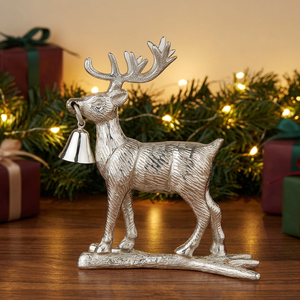 Figurine de renne plaquée argent - Product Image 4
