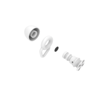 Bouchons d'oreilles réutilisables en silicone EP004plus, 4 tailles, embouts remplaçables, réduction du bruit, protection auditive pour l'étude et les concerts, noir et blanc