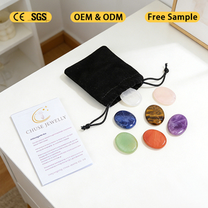 Lot de Pierres de Méditation 7 Chakras en Cristal Naturel pour la Guérison – Pierres de Doigt Anti-Stress en Gros - Product Image 1