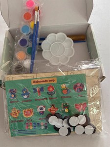 <span class=keywords><strong>Kit</strong></span> de <span class=keywords><strong>peinture</strong></span> d'aimant de réfrigérateur en bois pour bricolage-Fournitures d'artisanat d'art créatif avec aimants en bois non peints pour artisanat décoratif personnalisé - Product Image 3