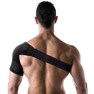 Orthopedic Back Brace Gym Sports Support Strap Wrap Black Free Sample Unisex Protective OS Sports Shoulder Brace