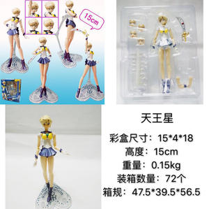 Figura de Anime de Sailor Moon de 15 cm con Gato Artemis, Piezas Reemplazables, Articulaciones Móviles, Soporte, Gafas, Juguete de Acción para Decoración o Regalo - Product Image 3