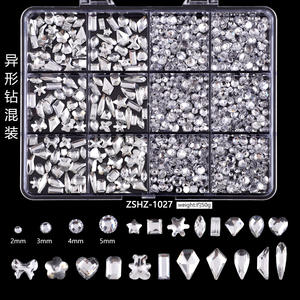 הסיטונאי 12 רשת יהלומים שטוחים 3d מסך יהלום הציפורן אבני חן קטנות רוח חמה חמה פנים - Product Image 6