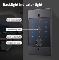 Tuya IP66 étanche DC12V entrée en alliage de zinc clavier tactile biométrique empreinte digitale 125khz système de contrôle d'accès caché lecteur de porte
