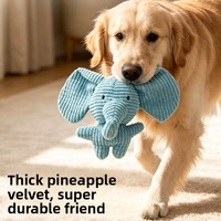 Jouet à mâcher créatif en peluche polyester en forme d'animal, durable, résistant aux morsures, compagnon idéal pour animaux de compagnie