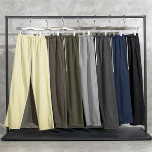 Custom Printing Blank Straight Wide Leg Flared Sweatpants <b>Men</b> Women'<b>s</b> Cotton Joggers Sports Pants for <b>Men</b> - Product Image 2