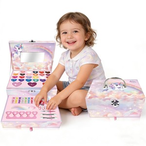 Kit Trucco per Bambine 2026, Valigetta Vanity Completa Sicura e Lavabile con Set di Cosmetici e Nail Art per Gioco di Ruolo - Product Image 2
